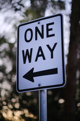 one way sign