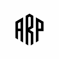 ARP Initial three letter logo hexagon