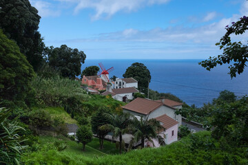 Fototapeta na wymiar View of the coast on Sao Miguel island, Azores