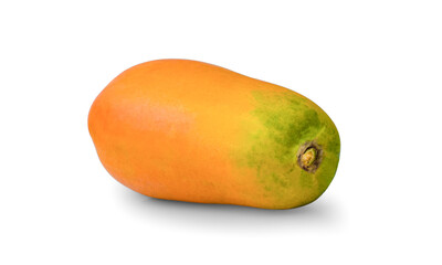 ripe papaya isolated on a white background