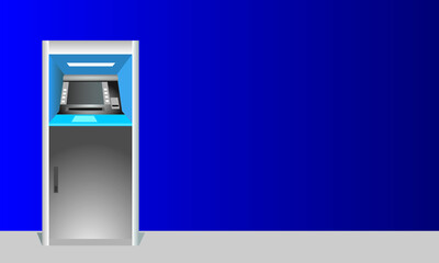 Vector design of ATM on plain background