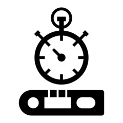 Vector Rapid Test Glyph Icon Design