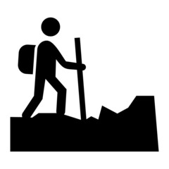 Vector Hiking Glyph Icon Design