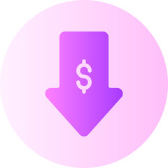 dollar gradient icon