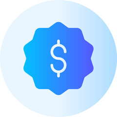 dollar gradient icon
