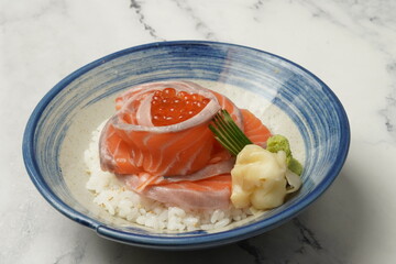 Salmon roe rice bowl