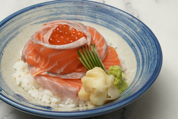Salmon roe rice bowl