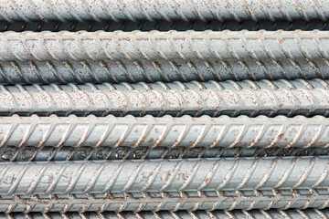 Rebar steel bars, reinforcement.