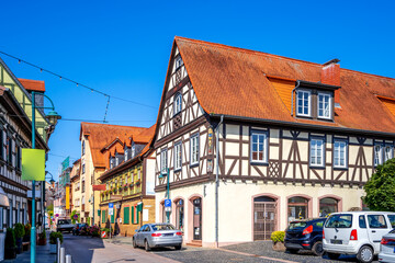 Fototapeta na wymiar Altstadt von Hochheim am Main, Hessen, Deutschland 