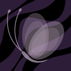 Butterfly abstract shape black wave background
