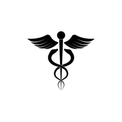 Caduceus icon design template illustration isolated