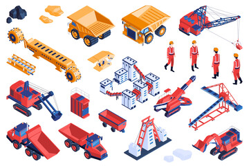 Mine Industry Isometric Set