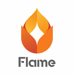 Fire Flame heat Logo design vector template droplet shape icon. Torch vector abstract orange red drop Logotype concept sign.Modern Symbol power,graphic element campfire burn.Illustration bonfire.