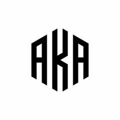 AKA Initial three letter logo hexagon