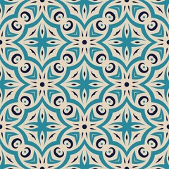 Three colors seamless abstract shape. Simple pattern ornament background