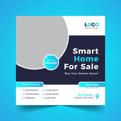 Real Estate Social Media Post Template, Home sale Web Banner