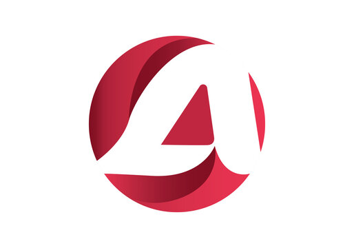 A Letter 3D Logo. Vector Letter Logo