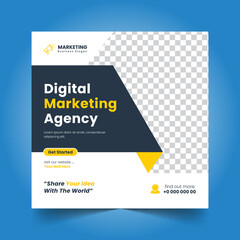 Digital Marketing Social Media Post Template Design, Corporate Web banner