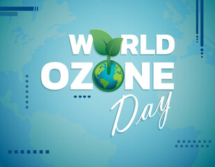 World Ozone Day Vector illustration for Poster, banner Design.