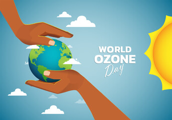 World Ozone Day Vector illustration for Poster, banner Design.