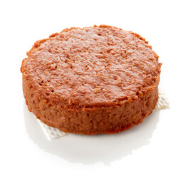Vegan burger patty isolated on white