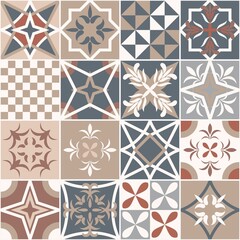 Tuscany style tiles vector