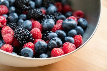 Food healthy blueberry berry organic. nature. Blueberry, raspberry, blackberry. Close-up.