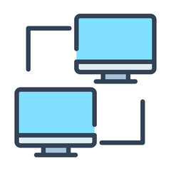 data sharing flat line design, SEO and web flat design for mobile concepts and web apps. Collection of modern infographic logo and pictogram.