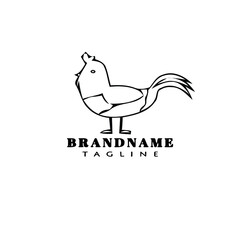 bird logo cartoon icon design template black symbol vector illustration