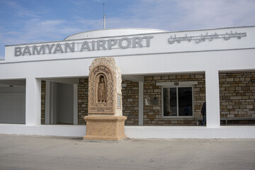Fototapeta premium Airport Bamiyan, Buddha of Bamiyan, Afghanistan