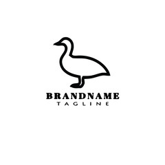 bird logo cartoon icon simple template black isolated vector illustration