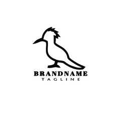 bird logo cartoon icon design simple black isolated vector illustration