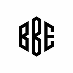 BBE Initial three letter logo hexagon