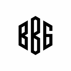 BBG Initial three letter logo hexagon