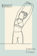 continuous line drawing of women fitness yoga concept vector health illustration
International Day of Yoga