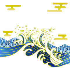 浮世絵風の和風素材