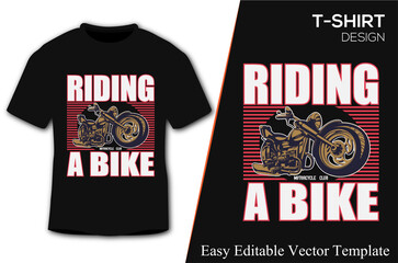 Motorbike T-Shirt Design, Riding A Bike 