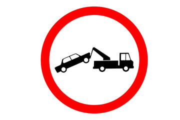 No parking tow away zone sign