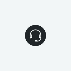 Headset vector icon illustration sign