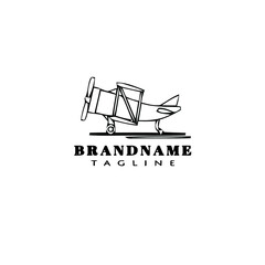 biplane logo flat icon design template black isolated vector illustration