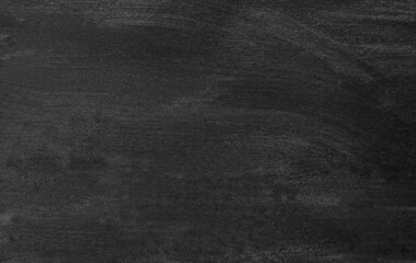 Naklejka premium Black Blackboard Chalkboard Texture.Empty blank dark scratched chalkboard banner wallpaper.School board background with traces of chalk and scratches.Cafe, bakery, restaurant menu template.Art.Frame.