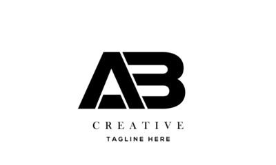 creative letter AB logo design templates