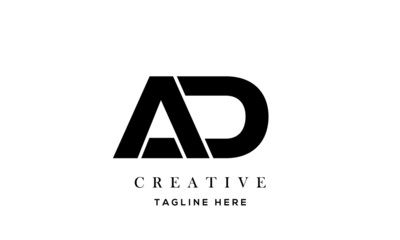 creative letter AD logo design templates