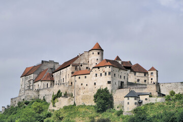 Fototapeta na wymiar A medieval castle in the mountains