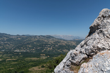 Molise, Italy. Glimpses of summer. View from the village of Pescopennataro