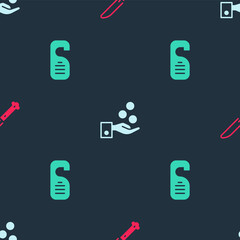 Set Knife, Paying tips and Please do not disturb on seamless pattern. Vector