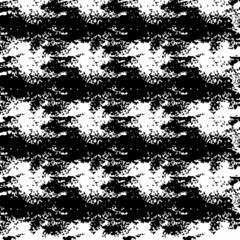 Fototapeta premium Vector Square Brush Seamless Pattern Plaid Grange Minimalist Check Geometric Design in Black Color. Modern Grung Collage Background for kids fabric and textile