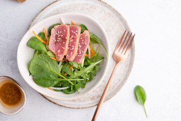 tuna salad with raddish and carrot
