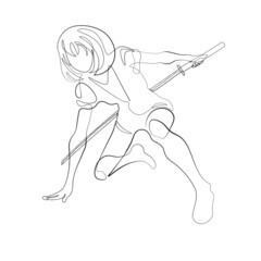 Surreal Faces Continuous line, drawing of set faces and hairstyle, fashion concept, woman beauty minimalist, vector illustration pretty sexy. Contemporary portrait