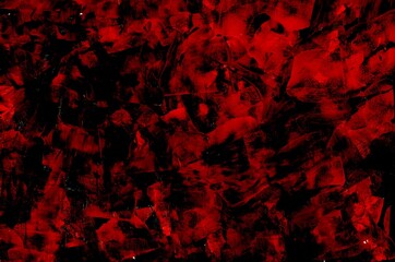 Autumn background. Abstract bright red color on a black textured artistic background. Hand drawing in oil, acrylic.